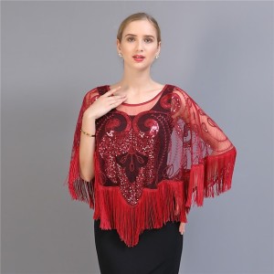 1920s red shawl