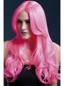 fever khloe wig neon pink 2000x