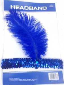 1920s blue head band