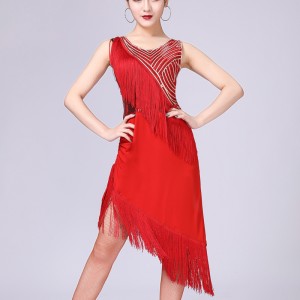 1920s red flapper dress