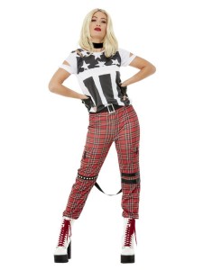 90s Punk Rocker Costume Red