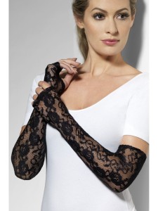 Black Full Length Gloves