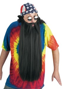 Extra Long Beard Mustache Black