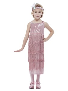 Girls 20s Pink Flapper Costume