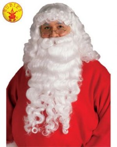 SANTA PLUSH BEARD WIG SET ADULT