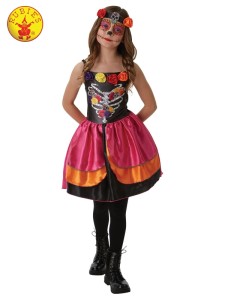 SUGAR SKULL DAY OF THE DEAD COSTUME CHILD