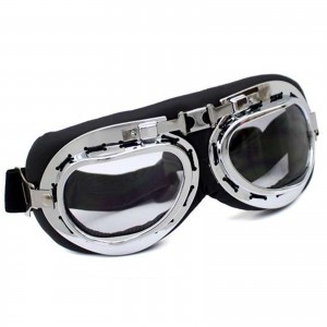 Steampunk Aviator Goggles Black