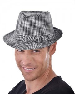 Trilby Black White check