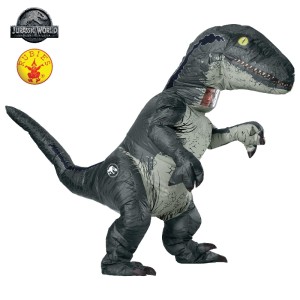 VELOCIRAPTOR BLUE INFLATABLE COSTUME ADULT v2