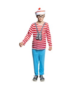 WHERES WALLY BOY COSTUME 155CMS