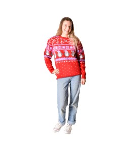 christmas jumper penguins womens