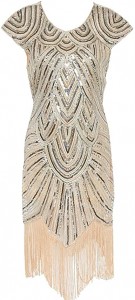 gold flapper dress