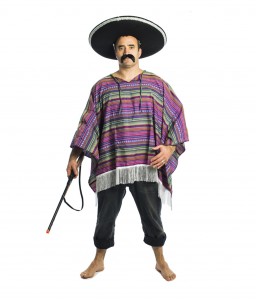 red poncho